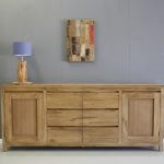 modern dressoir teakhout 220cm