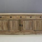 dressoir van teakhout met schuifdeuren