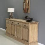 Dressoir teak met vier schuifdeuren 2 meter