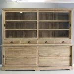 Grote teak kast met schuifdeuren