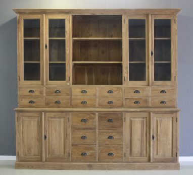 grote teak kast met 18 laden