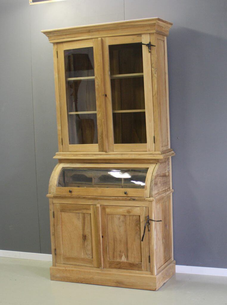 grutterskast teakhout 1 glazen klep