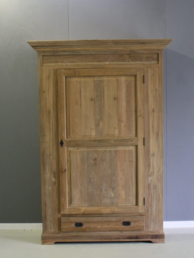 teakhouten jagerskast klein model