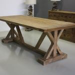 kloostertafel teak met dik blad