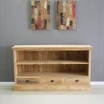 Boekenkast van teakhout laag model