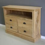 ondiep teak tv meubel