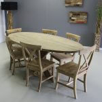 Ovale tafel met kruispoot