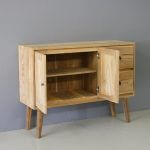 retro audio kast teak hout