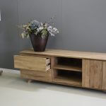 teak tv meubel 180cm deuren en laden