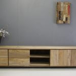 tv meubel van teakhout 280cm breed