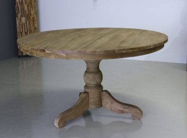 ronde eettafel met klassieke bolpoot