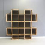 Strakke roomdivider van teakhout