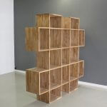 Roomdivider van teakhout