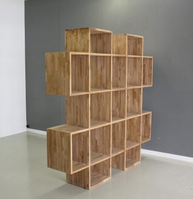 Roomdivider van teakhout