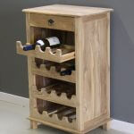 simpel wijnrek van teakhout