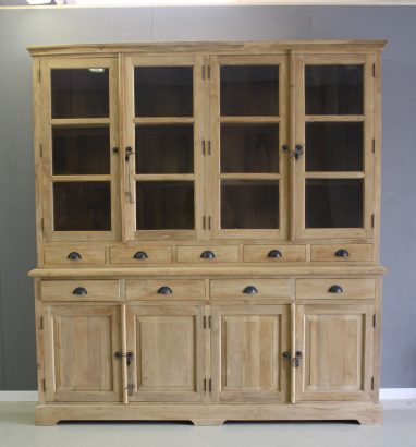 winkelkast teakhout acht deuren en negen laden