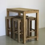 rechthoekige bartafel teak