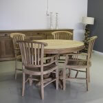 ronde teakhouten tafel