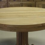 Ronde teak tafel 140