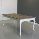 Teak met wit tafel queen ann