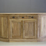 teak dressoir ronde hoeken