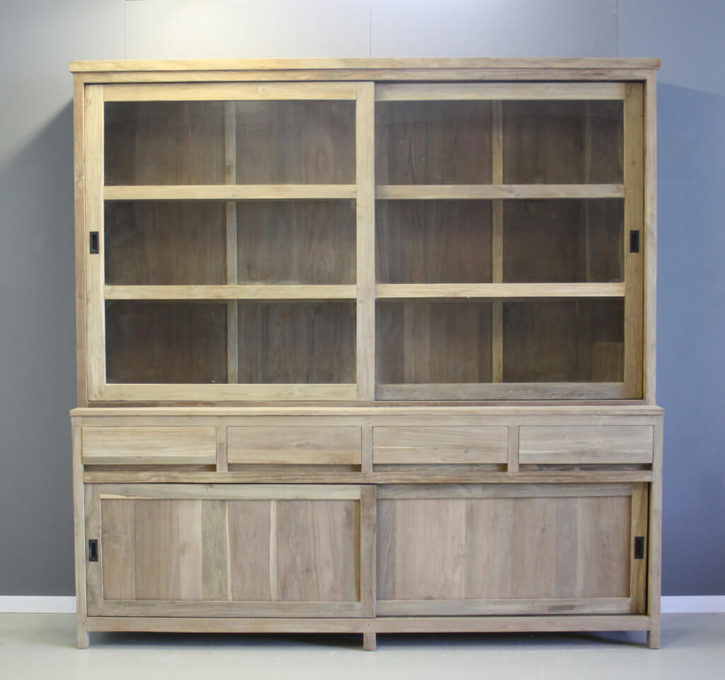 Strakke teakkast 220cm Rhoon