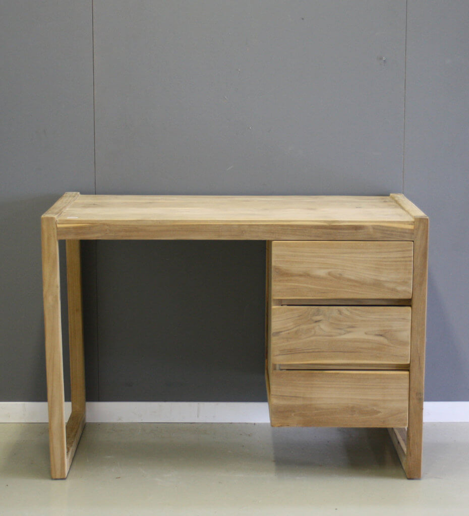klein bureau teak hout