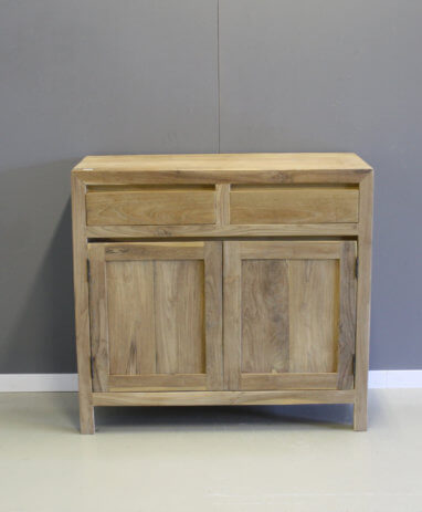 strak teak dressoir 1 meter