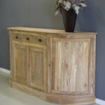 teak dressoir ronde hoeken