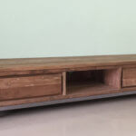 industrieel teak tv meubel