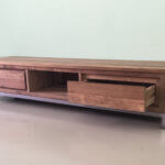 tv dressoir industrieel teakhout