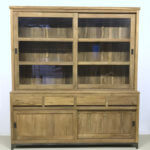 teak kast industriële look