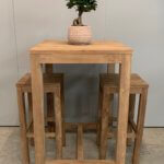 vierkante bartafel teakhout