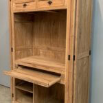 teak computerkast met laden