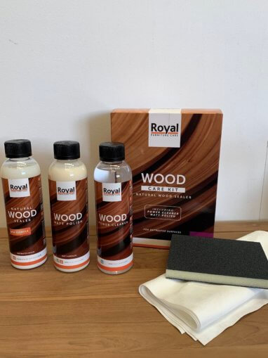 Onderhoudsset voor teaktafel