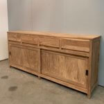 modern teakhouten dressoir met schuifdeuren