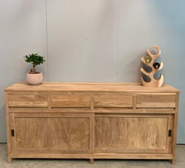 Modern teakhouten dressoir