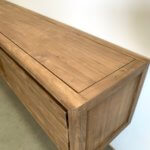 hangend tv meubel van massief teakhout