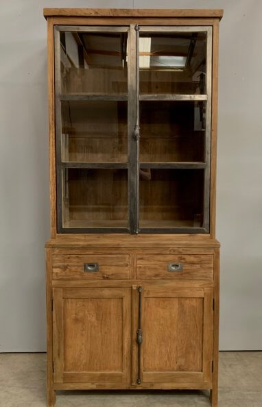 Massief teakhouten buffetkast met staal