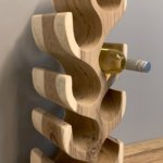 Wijnrek van teakhout in verschillende maten