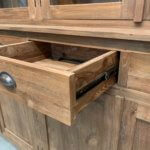 Close up van de la in teakhout