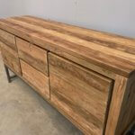 sidetable teak en staal