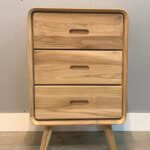 nachtkast 3 laden retro teakhout