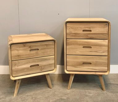 ladenblok retro teakhout