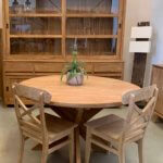 Teakhouten keukenstoel met kruis