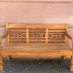 Geborstelde stationsbank tuinmeubelen