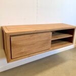 zwevend tvmeubel teakhout
