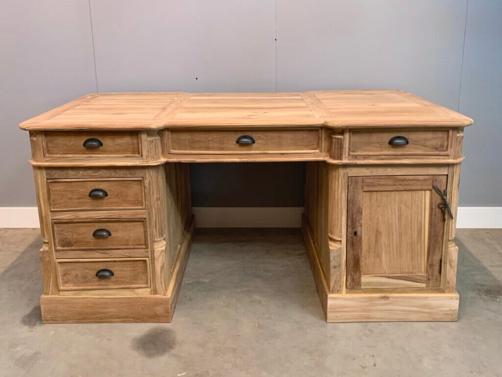 Teakhouten bureau van plantage teakhout