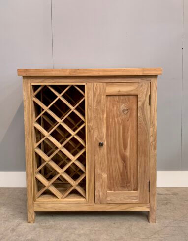 wijnkastje teakhout