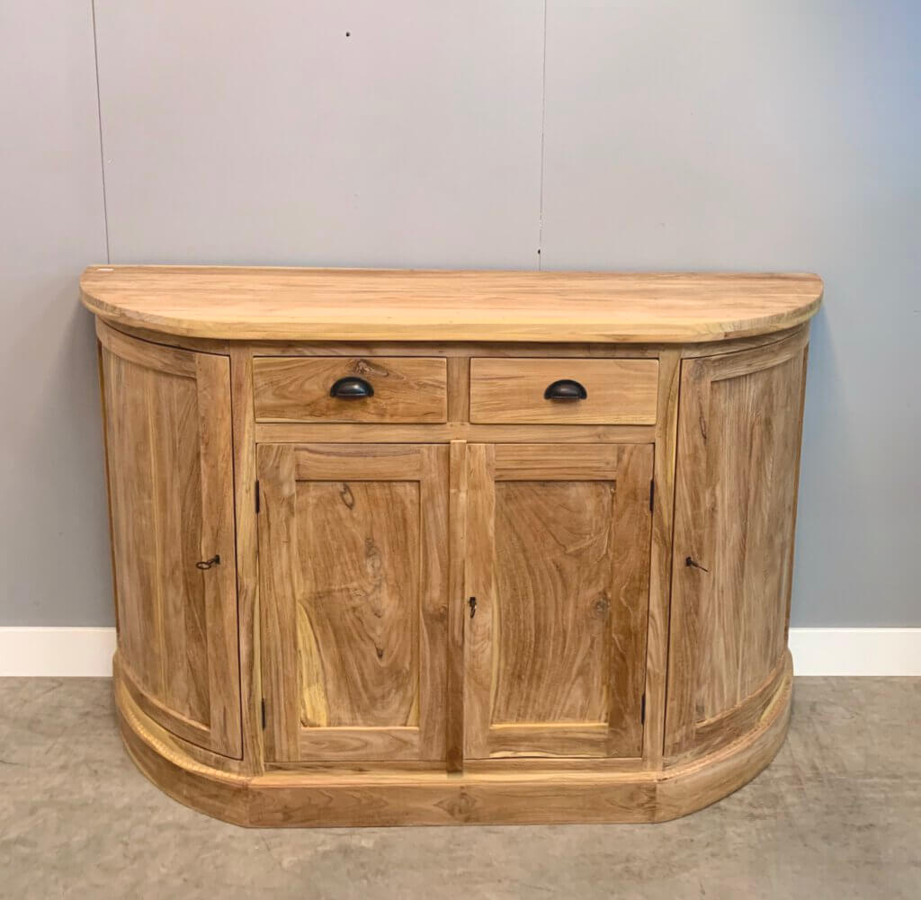 dressoir met afgeronde hoeken teakhout